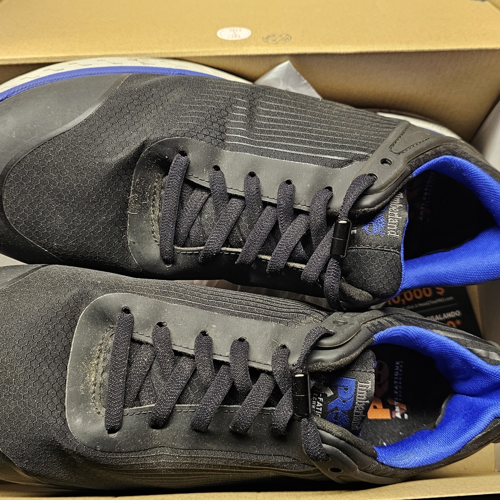 Excellent Used Condition! Men's Timberland Pro Black and Blue Sneakers
